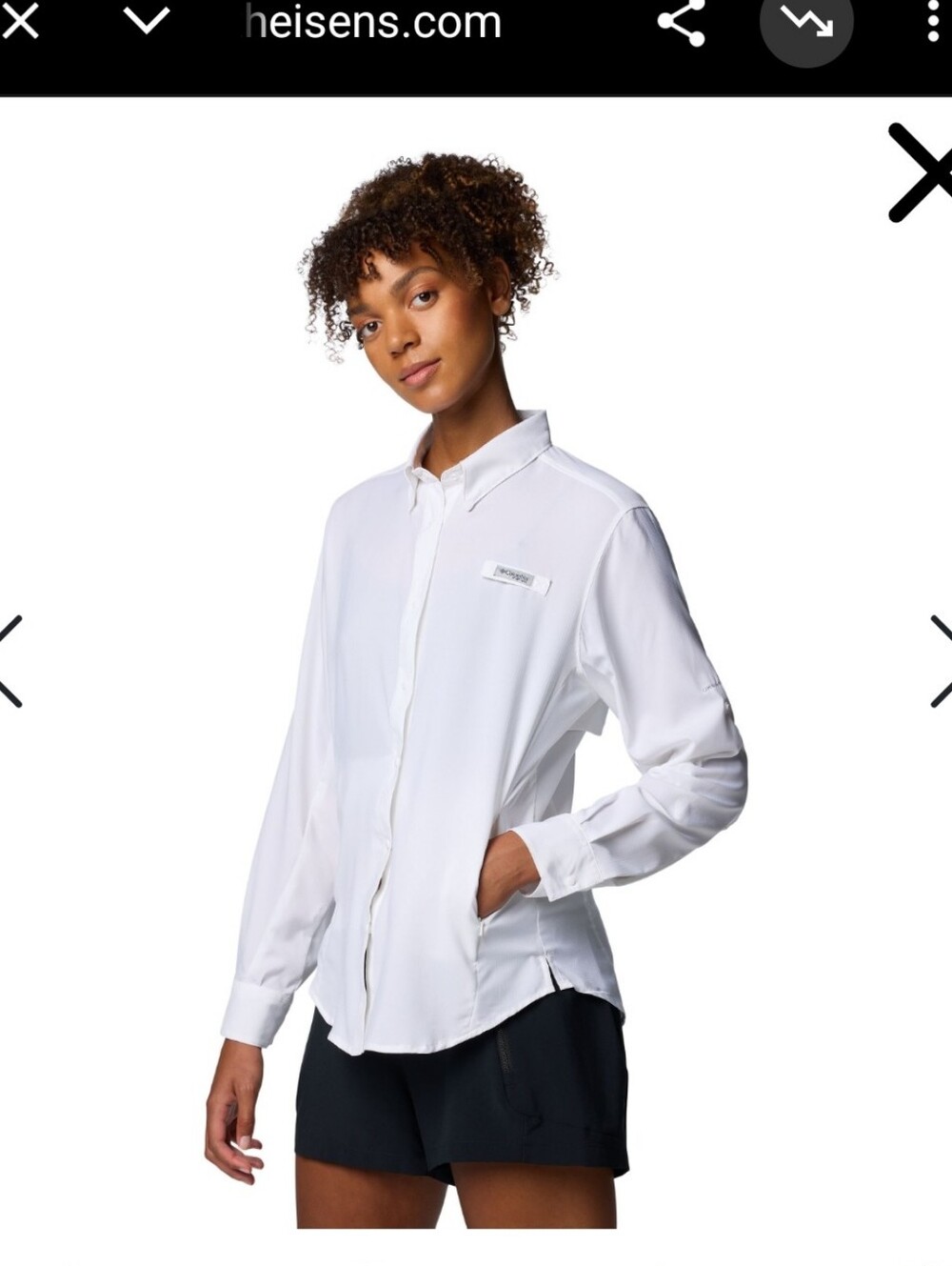 Columbia PFG Omni-shade Sun Protection White Shirt With Pockets Hiking Camping - Picture 1 of 14